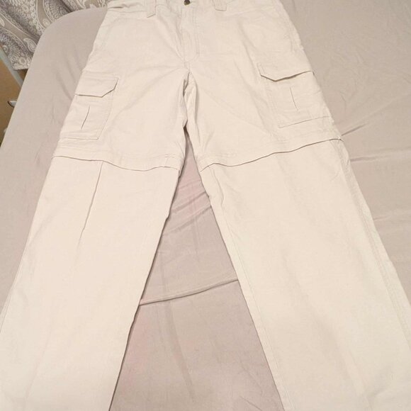L.L. Bean Convertible Cargo Pants Mens 33 x 29 Cotton No Tags Never Washed - EUC - Picture 1 of 14